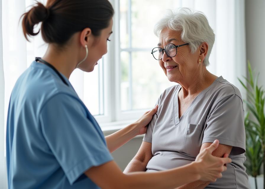 Professional caregiver kasama ang elderly patient sa Cebu